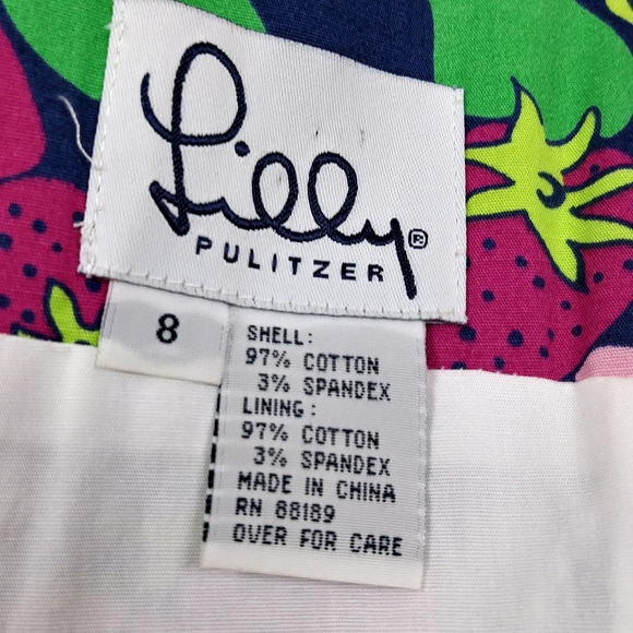 💣Sold Lily Pulitzer Mini strawberry Navy Dress 8 - Picture 5 of 7